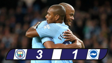 Man City 3-1 Brighton: Man xanh là nhà vô địch xuất sắc nhất lịch sử