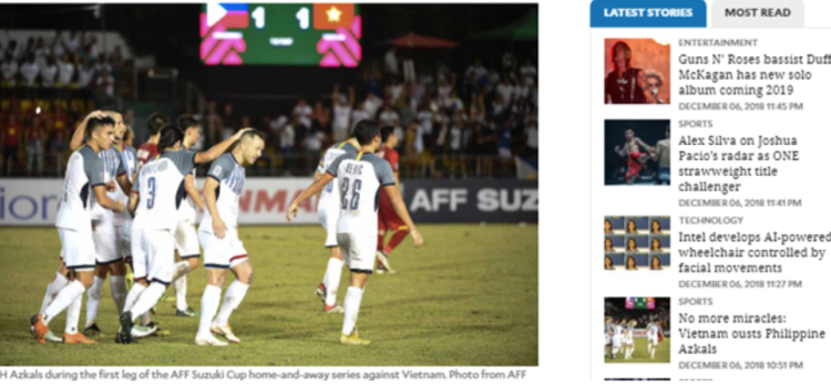 [AFF CUP 2018] Truyền thông Philippines: ‘Thua tâm phục khẩu phục’