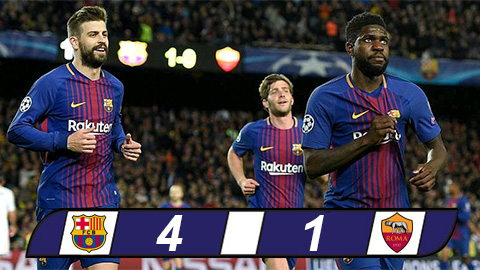 Barca 4-1 Roma: Suarez phá dớp tịt ngòi
