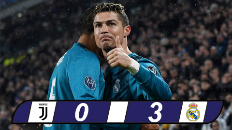 Juventus 0-3 Real: Màn trình diễn siêu hạng của Ronaldo